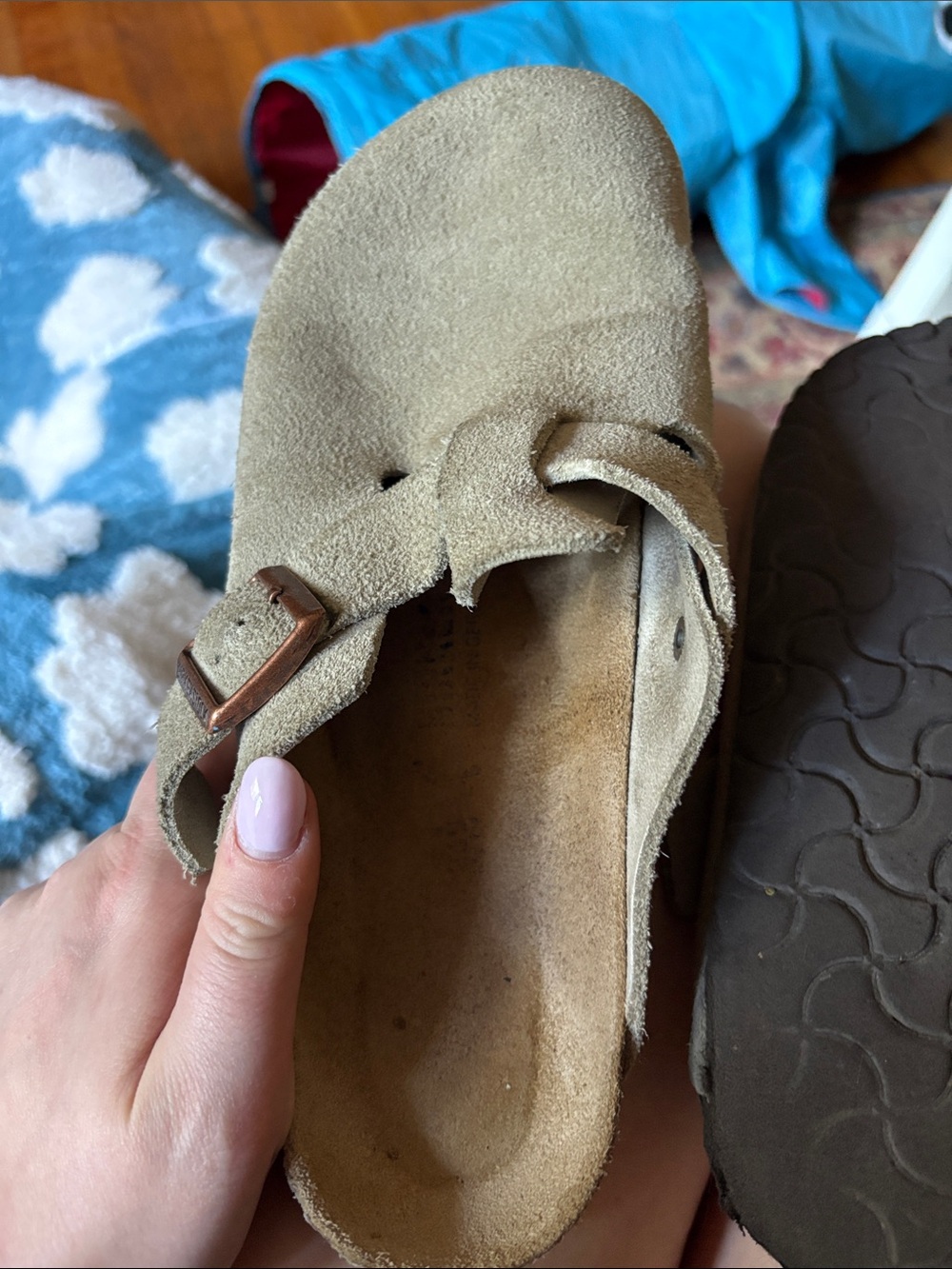 Birkenstock Bostons Light Tan - Picture 3 of 4